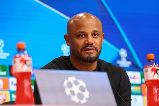 May 7, 2026, Munich, Bavaria, Germany: VINCENT KOMPANY of Bayern Munich during the post-game press conference, PK, Pressekonferenz after the UEFA Champions League 2025 26 Semi-final Leg 2 game between Bayern Munich and Paris Saint-Germain at the Allianz Arena in Munich, Germany. Game ended 1:1 and PSG won 6:5 on aggregate. Soccer 2026: Champions League: Bayern Munich 1-1 PSG  - ZUMAc179 20260507_zep_c179_006 Copyright: xMickaelxChavetx