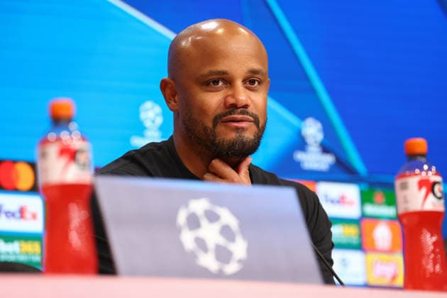 May 7, 2026, Munich, Bavaria, Germany: VINCENT KOMPANY of Bayern Munich during the post-game press conference, PK, Pressekonferenz after the UEFA Champions League 2025 26 Semi-final Leg 2 game between Bayern Munich and Paris Saint-Germain at the Allianz Arena in Munich, Germany. Game ended 1:1 and PSG won 6:5 on aggregate. Munich Germany - ZUMAc179 20260507_zep_c179_007 Copyright: xMickaelxChavetx