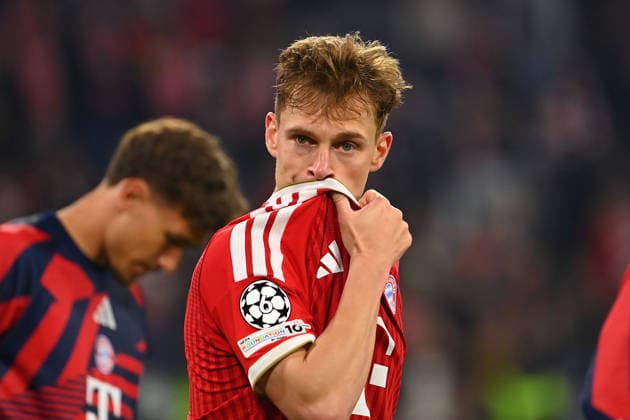 Joshua KIMMICH Bayern Muenchen , after the match, disappointment,frustration,disappointed,frustrated,dejected, Football Champions League,season 2025 26, semi-final FC Bayern Muenchen Paris Saint Germain PSG 1 1 on 06 05 2026 A L L I A N Z A R E N A