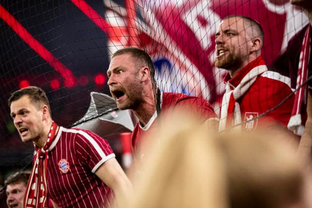 FOOTBALL : FC Bayern Munich vs Paris Saint Germain - 1 2 finale Retour - Ligue des Champions 2026 - 06 05 2026 Ambiance avec des supporters de l equipe de Bayer Munich  Copyright: xElyxandroxCEGARRAx