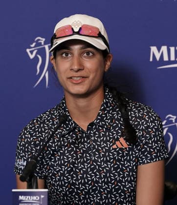 May 6, 2026, West Caldwell, New Jersey, USA: Vidhi Lakhawala (USA) speaks to the media prior to the 2026 Mizuho Americas Open at Mountain Ridge Country Club. West Caldwell USA - ZUMAw109 20260506_fap_w109_029 Copyright: xDebbyxWongx