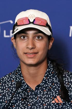 May 6, 2026, West Caldwell, New Jersey, USA: Vidhi Lakhawala (USA) speaks to the media prior to the 2026 Mizuho Americas Open at Mountain Ridge Country Club. West Caldwell USA - ZUMAw109 20260506_fap_w109_026 Copyright: xDebbyxWongx