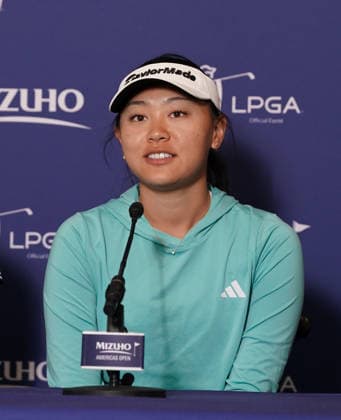 May 6, 2026, West Caldwell, New Jersey, USA: Rayee Feng (USA) speaks to the media prior to the 2026 Mizuho Americas Open at Mountain Ridge Country Club. West Caldwell USA - ZUMAw109 20260506_fap_w109_028 Copyright: xDebbyxWongx