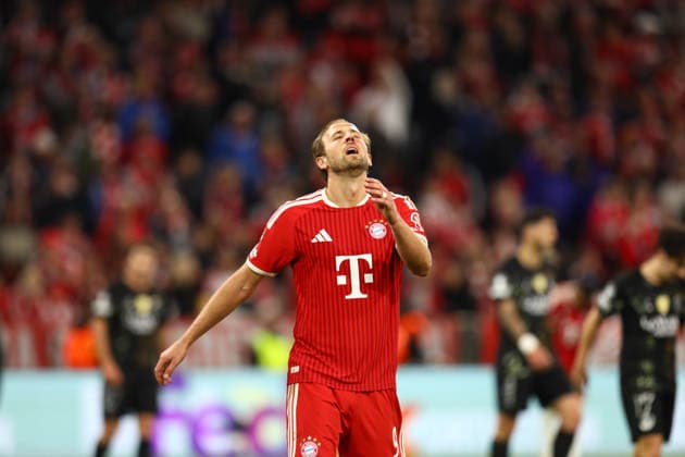 May 6, 2026, Munich, Bavaria, Germany: HARRY KANE of Bayern Munich looks dejected in the UEFA Champions League 2025 26 Semi-final Leg 2 game between Bayern Munich and Paris Saint-Germain at the Allianz Arena in Munich, Germany. The game ended up in a 1:1 draw, and PSG won 6:5 on aggregate to advance to the Final. Munich Germany - ZUMAc179 20260506_zep_c179_045 Copyright: xMickaelxChavetx