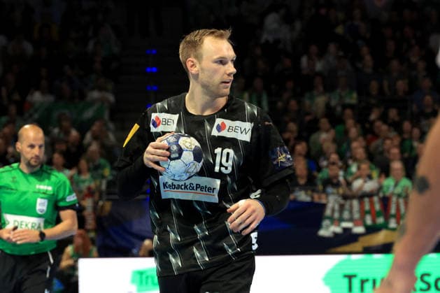 DEU, Machineseeker EHF Champions League, Fuechse Berlin vs One VeszprŽm HC, 06 05 2026, Max Schmeling Halle, Berlin, DEU, Machineseeker EHF Champions League, Fuechse Berlin vs One VeszprŽm HC, in the picture Mathias Gidsel Fuechse Berlin 19 nordphotoxGmbHx xEngler nph00076