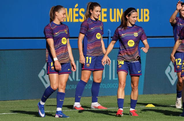 FC Barcelona, Barca Femeni v Levante UD Femenino - Liga F Moeve Alexia Putellas, Aitana Bonmati, and Ewa Pajor train during the match between FC Barcelona Femeni and Levante UD Femenino, corresponding to week 27 of the Liga F Moeve, at the Johan Cruyff Stadium in Barcelona, Spain, on May 6, 2026. Barcelona Barcelona Spain  Copyright: xUrbanandsportx originalFilename:urbanandsport-fcbarcel260506_npIQb.jpg