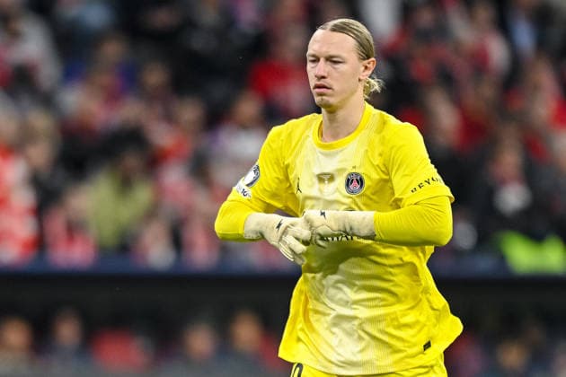 Goalkeeper Matvei Safonov Paris Saint Germain FC Looks on during the UEFA Champions League 2025 26 Semi Final Second Leg match between FC Bayern München and Paris Saint Germain at Football Arena Munich on May 6, 2026 in Munich, Germany Photo by Harry Langer DeFodi Images