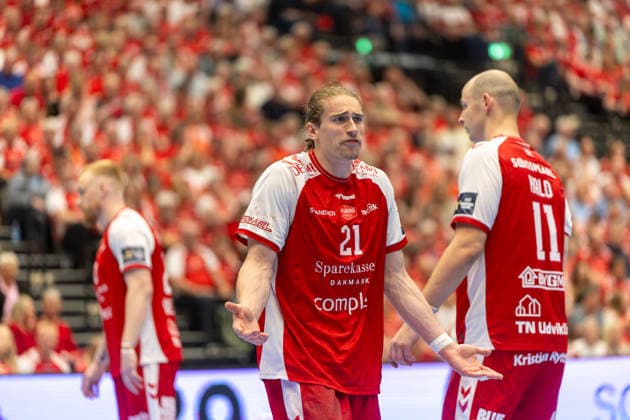 Aalborg Handball v Sporting CP, EHF Champions League handball, Aalborg, Denmark Aalborg, Denmark. 06th, May 2026. Juri Knorr (21) of Aalborg Handball seen during the EHF Champions League match between Aalborg Handball and Sporting CP at Sparekassen Danmark Arena in Aalborg. Denmark, Aalborg  Copyright: xGonzalesxPhoto MadsxAndersenx