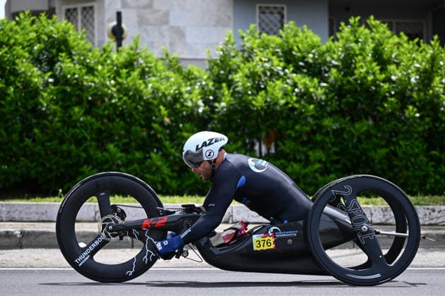 UCI Para Cycling Road World Cup: Round 3 Picture by Olly Hassell SWpix.com - 07 05 2026 - Cycling - UCI Para Cycling Road World Cup: Round 3 - Pescara, Abruzzo, Italy - Men H5 Individual Time Trial (ITT) - Matthew Faucher (Great Britain) Copyright: x xSWpix.comx(t axPhotographyxHubxLtd)xOllyxHassell SWpix.comx SWP-3030-13773