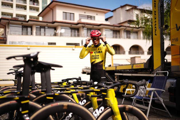 Denmark’s Jonas Vingegaard Hansen of Team Visma Lease A Bike before training session in Sunny Beach, Thursday, May 7, 2026. - cycling.(Photo Massimo Paolone LaPresse)  Copyright: xMassimoxPaolone LaPressex