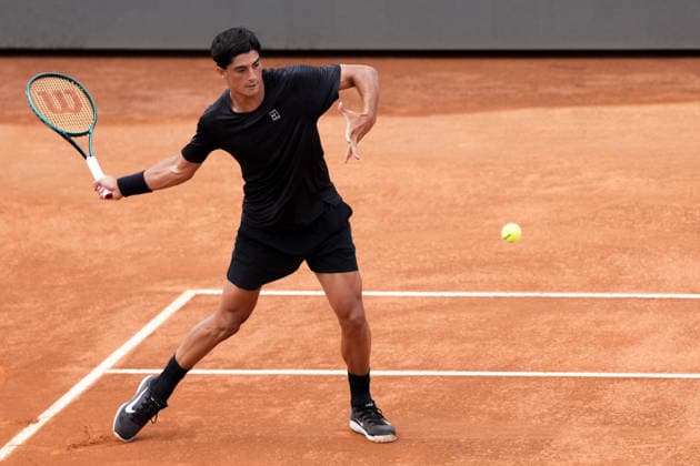 Federico Cina of Italy during the match against Alexander Blockx of Belgium at the Internazionali BNL d Italia 2026 tennis tournament at Foro Italico in Rome (Italy) on May, 7, 2026. AntoniettaxBaldassarre