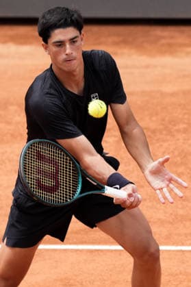Federico Cina of Italy during the match against Alexander Blockx of Belgium at the Internazionali BNL d Italia 2026 tennis tournament at Foro Italico in Rome (Italy) on May, 7, 2026. AntoniettaxBaldassarre