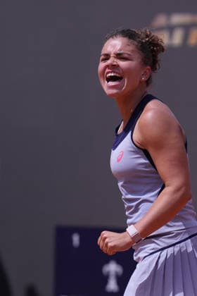 Jasmine Paolini (ITA) during the match between Jasmine Paolini (ITA) vs Leolia Jeanjean (FRA) at the Italian Open in Rome, Thursday, May 7, 2026. (Alfredo Falcone LaPresse)  Copyright: xAlfredoxFalcone LaPressex