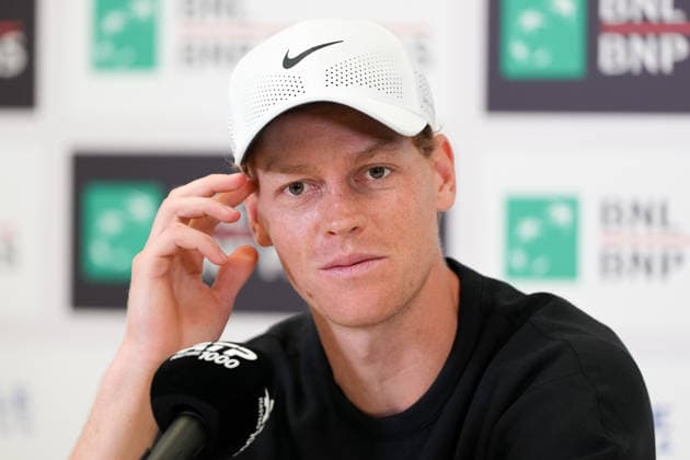 Jannik Sinner of Italy attends a press conference, PK, Pressekonferenz during the Internazionali BNL d Italia 2026 tennis tournament at Foro Italico in Rome (Italy) on May, 7, 2026. AntoniettaxBaldassarre