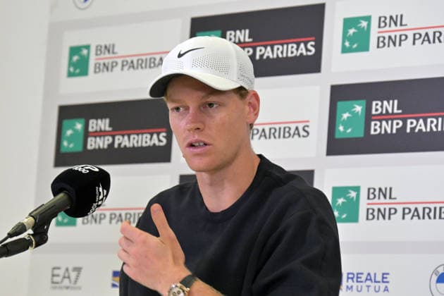 Jannik Sinner during the press conference, PK, Pressekonferenz at the Rome International Tennis Tournament during the match of Italian Open Tennis, Day 4 at the Foro Italico on May 7, 2026 in Rome, Italy. during Internazionali BNL d Italia, International Tennis match in Rome, Italy, May 07 2026  Copyright: xRobertoxRamaccia IPAxSportx xipa-agency.netx xx IPA_74490663 IPA_Agency_IPA74490663