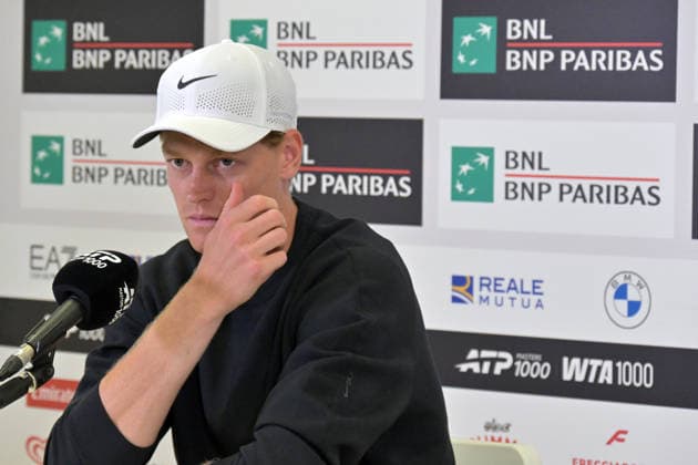 Jannik Sinner during the press conference, PK, Pressekonferenz at the Rome International Tennis Tournament during the match of Italian Open Tennis, Day 4 at the Foro Italico on May 7, 2026 in Rome, Italy. during Internazionali BNL d Italia, International Tennis match in Rome, Italy, May 07 2026  Copyright: xRobertoxRamaccia IPAxSportx xipa-agency.netx xx IPA_74490681 IPA_Agency_IPA74490681