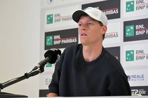 Jannik Sinner during the press conference, PK, Pressekonferenz at the Rome International Tennis Tournament during the match of Italian Open Tennis, Day 4 at the Foro Italico on May 7, 2026 in Rome, Italy. during Internazionali BNL d Italia, International Tennis match in Rome, Italy, May 07 2026  Copyright: xRobertoxRamaccia IPAxSportx xipa-agency.netx xx IPA_74490661 IPA_Agency_IPA74490661
