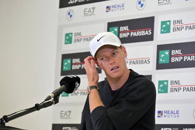 TENNIS - Internazionali di Tennis - Internazionali BNL d Italia Jannik Sinner during the press conference, PK, Pressekonferenz at the Rome International Tennis Tournament during the match of Italian Open Tennis, Day 4 at the Foro Italico on May 7, 2026 in Rome, Italy. during Internazionali BNL d Italia, International Tennis match in Rome, Italy, May 07 2026 Rome Italy  Copyright: xIPAxSport ABACAx