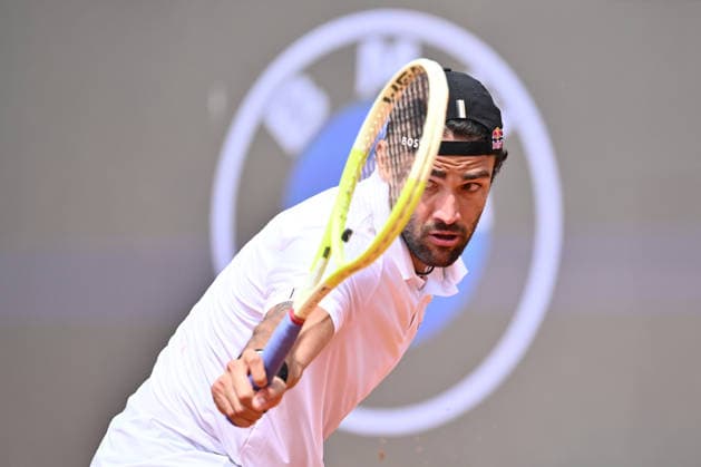 Matteo Berrettini of Italy in action against Alexei Popyrin of Australia during the Internazionali BNL d Italia Day Three at Foro Italico on May 7, 2026 in Rome, Italy.  Copyright: xDomenicoxCippitelli IPAxSportx xipa-agency.netx xx IPA_74492241 IPA_Agency_IPA74492241