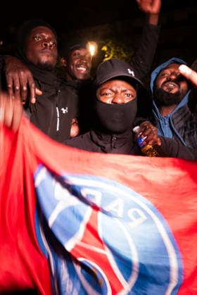 Paris Saint-Germain Qualify For The Final, Fans Celebrate In Paris Supporters of Paris Saint-Germain celebrate in Place de la Republique, Paris, France, on May 6, 2023, after the club s qualification for the UEFA Champions League final following the semifinal against Bayern Munich. paris France  Copyright: xGiuliaxMoricix originalFilename:morici-notitle260507_npuhr.jpg