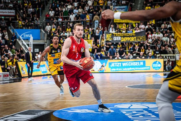 Niels Giffey FC Bayern Basketball, 05 GER, MHP Riesen Ludwigsburg vs FC Bayern Muenchen Basketball, Basketball Bundesliga, easycredit BBL, 33 Matchday, Season 2025 2026, 07 05 2026 GER, MHP Riesen Ludwigsburg vs FC Bayern Muenchen Basketball, Basketball Bundesliga, easycredit BBL, 33 Matchday, Season 2025 2026, 07 05 2026 Ludwigsburg Copyright: xSandyxDinkelackerx EP_SDR