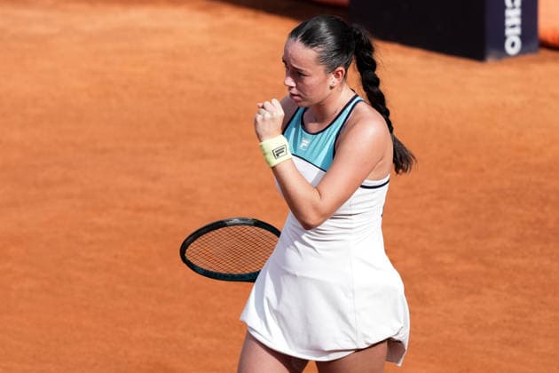 Tereza Valentova of Czech Republic during the match against Coco Gauff of United States at the Internazionali BNL d Italia 2026 tennis tournament at Foro Italico in Rome (Italy) on May, 7, 2026. AntoniettaxBaldassarre
