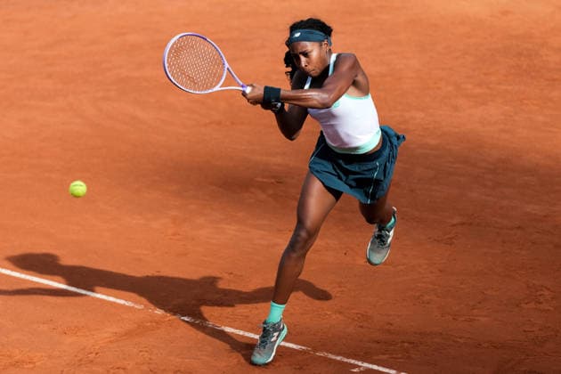 Coco Gauff of United States during the match against Tereza Valentova of Czech Republic at the Internazionali BNL d Italia 2026 tennis tournament at Foro Italico in Rome (Italy) on May, 7, 2026. AntoniettaxBaldassarre