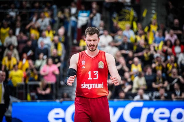 Andreas Obst FC Bayern Basketball, 13 visibly dissatisfied with the course of the game despite a clear lead GER, MHP Riesen Ludwigsburg vs FC Bayern Muenchen Basketball, Basketball Bundesliga, easycredit BBL, 33 Matchday, Season 2025 2026, 07 05 2026 GER, MHP Riesen Ludwigsburg vs FC Bayern Muenchen Basketball, Basketball Bundesliga, easycredit BBL, 33 Matchday, Season 2025 2026, 07 05 2026 Ludwigsburg Copyright: xSandyxDinkelackerx EP_SDR