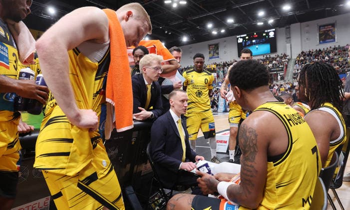 Ludwigsburg , easyCredit Basketball Bundesliga MHP Riesen Ludwigsburg vs Bayern Munich , Coach Mikko Riipinen Riesen