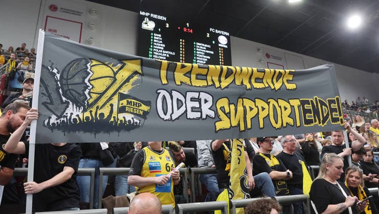 Ludwigsburg , easyCredit Basketball Bundesliga MHP Riesen Ludwigsburg vs Bayern Munich , Fans Riesen