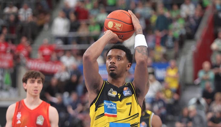 Ludwigsburg , easyCredit Basketball Bundesliga MHP Riesen Ludwigsburg vs Bayern Munich , Elijah Hughes Riesen