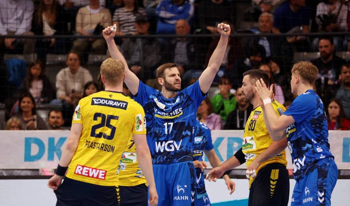 07 05 2026, Germany, Stuttgart, DAIKIN HBL Handball Bundesliga season 2025 2026, TVB Stuttgart vs Rhein Neckar Löwen, Samuel Röthlisberger TVB