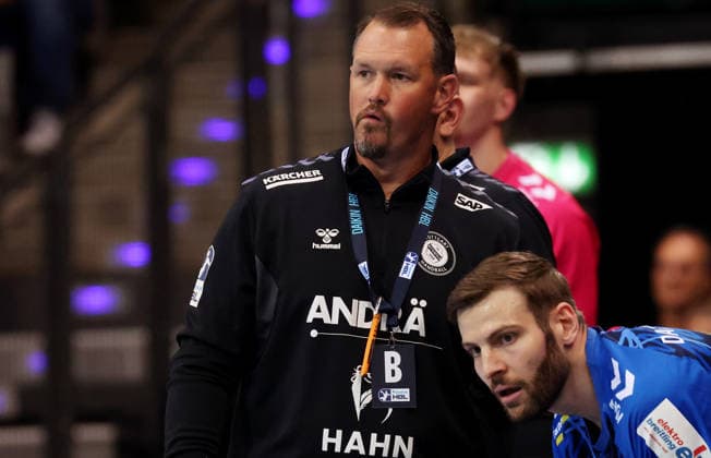07 05 2026, Germany, Stuttgart, DAIKIN HBL Handball Bundesliga season 2025 2026, TVB Stuttgart vs Rhein Neckar Löwen, TVB coach Misha Kaufmann disappointed