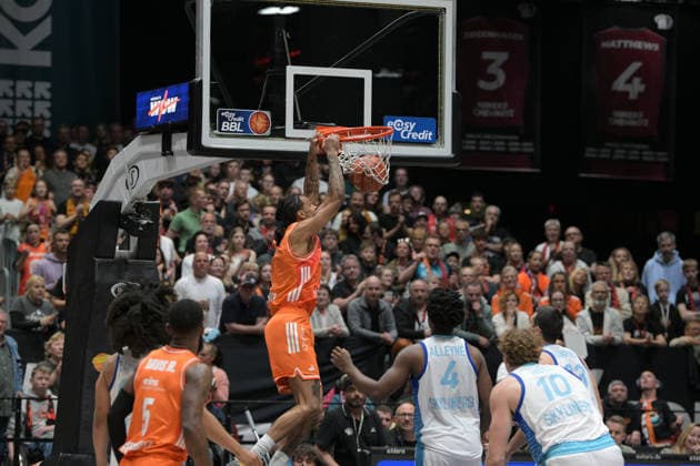 easyCredit Basketball Bundesliga, Matchday 33, Niners Chemnitz Frankfurt Skyliners 07 05 2026 from 18 30 h Chemnitz, Chemnitz Arena In photo Kevin Yebo 0 easyCredit Basketball Bundesliga, Matchday 33, Niners Chemnitz Frankfurt Skyliners Chemnitz Saxony Germany Copyright: xEHLxMedia MichelxKöhlerx 20260705-Niners Chemnitz-Frankfurt Skyliners_051