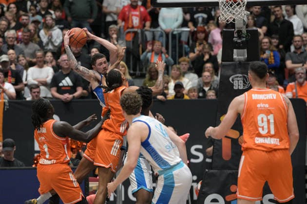 easyCredit Basketball Bundesliga, 33 Matchday, Niners Chemnitz Frankfurt Skyliners 07 05 2026 from 18 30 h Chemnitz, Chemnitz Arena In the photo easyCredit Basketball Bundesliga, 33 Matchday, Niners Chemnitz Frankfurt Skyliners easyCredit Basketball Bundesliga, 33 Matchday, Niners Chemnitz Frankfurt Skyliners Chemnitz Saxony Germany Copyright: xEHLxMedia MichelxKöhlerx 20260705-Niners Chemnitz-Frankfurt Skyliners_073