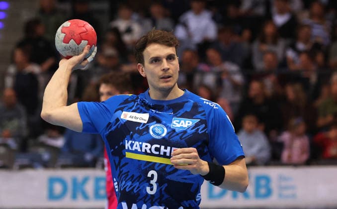 07 05 2026, Germany, Stuttgart, DAIKIN HBL Handball Bundesliga season 2025 2026, TVB Stuttgart vs Rhein Neckar Löwen, Max Häfner TVB