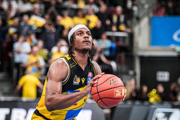 Stefan Smith MHP RIESEN Ludwigsburg, 03 GER, MHP Riesen Ludwigsburg vs FC Bayern Muenchen Basketball, Basketball Bundesliga, easycredit BBL, 33 Matchday, Season 2025 2026, 07 05 2026 GER, MHP Riesen Ludwigsburg vs FC Bayern Muenchen Basketball, Basketball Bundesliga, easycredit BBL, 33 Matchday, Season 2025 2026, 07 05 2026 Ludwigsburg Copyright: xSandyxDinkelackerx EP_SDR