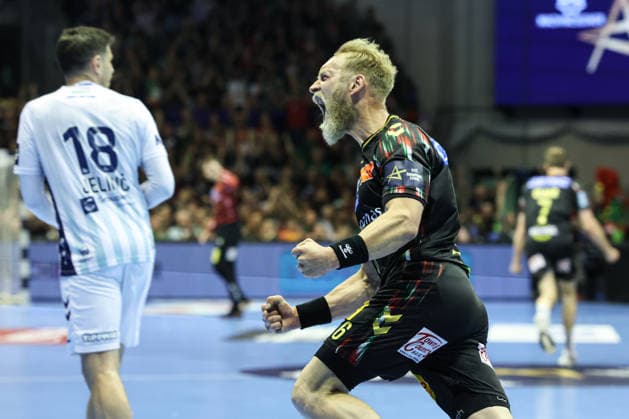 Matthias Musche SC Magdeburg,6 Quarterfinals Handball Machineseeker Champions League Season 2025 2026 SC Magdeburg vs SC Pick Szeged at the GETEC Arena in Magdeburg Action,Handball,Germany,07 05 2026
