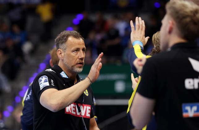 07 05 2026, Germany, Stuttgart, DAIKIN HBL Handball Bundesliga season 2025 2026, TVB Stuttgart vs Rhein Neckar Löwen, RNL coach Maik Machulla
