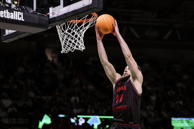 May 7, 2026, Badalona, Barcelona, Spain: Martynas Paliukenas of Rytas Vilnius in action during the Final Four Basketball Champions League Semi Finals basketball match played between Rytas Vilnius and La Laguna Tenerife at Palau Olimpic Badalona on May 07, 2026 in Badalona, Barcelona, Spain. Badalona Spain - ZUMAa181 20260507_zaa_a181_026 Copyright: xJavierxBorregox
