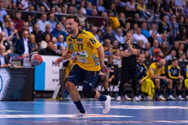 DAIKIN Handball Bundesliga TVB Stuttgart vs Rhein Neckar Löwen 07 05 2026 Stuttgart, GERMANY 07 May 2026 Dani Baijens Rhein Neckar Löwen, 77 during the build-up during the match between TVB Stuttgart and Rhein Neckar Löwen on matchday 31 of the Daikin Handball Bundesliga at the Porsche Arena Copyright: xBEAUTIFULxSPORTS Steinx