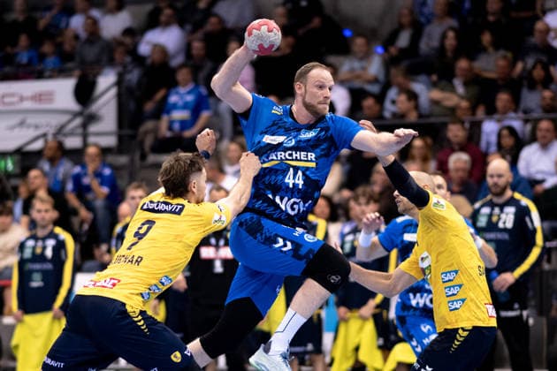 Lenny Rubin, TVB Stuttgart, 44 , throwing TVB Stuttgart vs Rhein Neckar Loewen, DAIKIN Handballbundesliga, 31 Matchday, Season 2025 2026, 07 05 2026 Eibner Pressefoto Andreas Ulmer TVB Stuttgart vs Rhein Neckar Loewen, DAIKIN Handballbundesliga, 31 Matchday, Season 2025 2026, 07 05 2026 Stuttgart Copyright: xEibner-Pressefoto AndreasxUlmerx EP_AUR