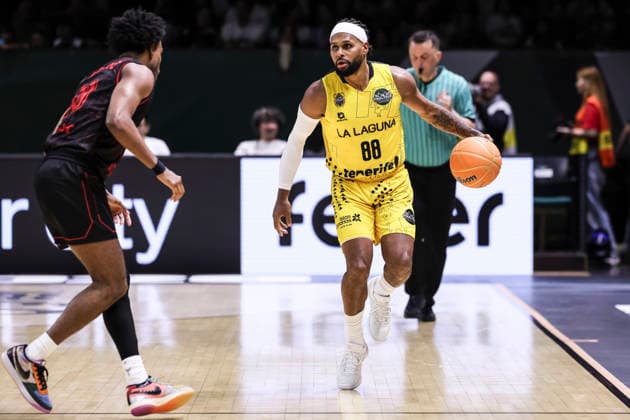 May 7, 2026, Badalona, Barcelona, Spain: Patty Mills of La Laguna Tenerife in action during the Final Four Basketball Champions League Semi Finals basketball match played between Rytas Vilnius and La Laguna Tenerife at Palau Olimpic Badalona on May 07, 2026 in Badalona, Barcelona, Spain. Badalona Spain - ZUMAa181 20260507_zaa_a181_037 Copyright: xJavierxBorregox