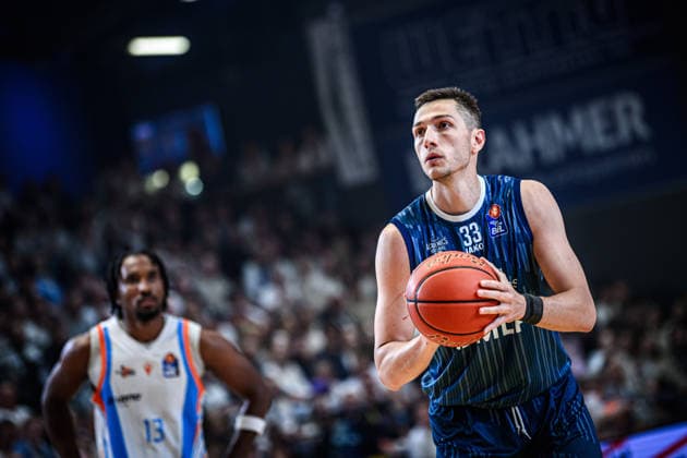 easycredit BBL Basketball Bundesliga 2025 2026 33 Matchday 07 05 2026 Science City Jena vs MLP Academics Heidelberg Ryan Mikesell Heidelberg , Portrait, Free Throw Sparkassen Arena