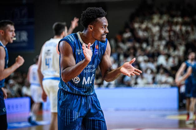 easycredit BBL Basketball Bundesliga 2025 2026 33 Matchday 07 05 2026 Science City Jena vs MLP Academics Heidelberg Eric Reed III Heidelberg , Portrait, Freude Sparkassen Arena