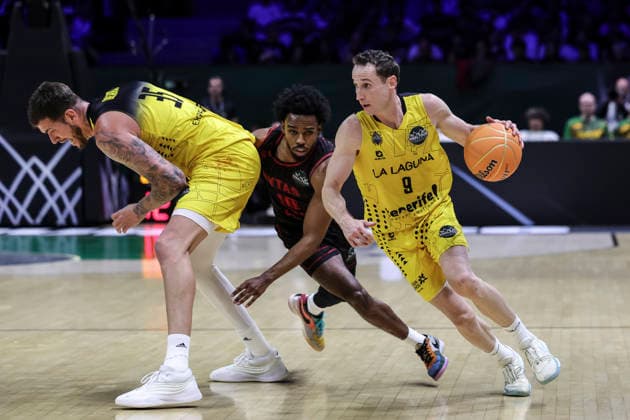 May 7, 2026, Badalona, Barcelona, Spain: Marcelinho Huertas of La Laguna Tenerife in action during the Final Four Basketball Champions League Semi Finals basketball match played between Rytas Vilnius and La Laguna Tenerife at Palau Olimpic Badalona on May 07, 2026 in Badalona, Barcelona, Spain. Badalona Spain - ZUMAa181 20260507_zaa_a181_047 Copyright: xJavierxBorregox