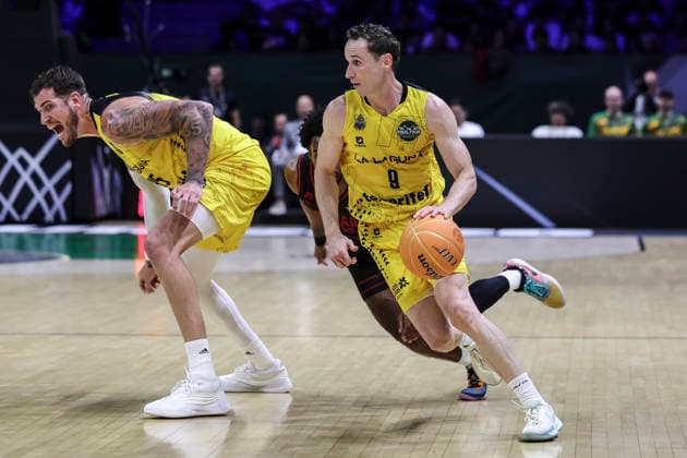 May 7, 2026, Badalona, Barcelona, Spain: Marcelinho Huertas of La Laguna Tenerife in action during the Final Four Basketball Champions League Semi Finals basketball match played between Rytas Vilnius and La Laguna Tenerife at Palau Olimpic Badalona on May 07, 2026 in Badalona, Barcelona, Spain. Badalona Spain - ZUMAa181 20260507_zaa_a181_049 Copyright: xJavierxBorregox