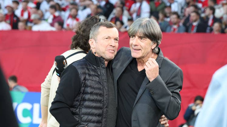07 05 2026, xrekx, Football UEFA Europa League, SC Freiburg Sporting Braga v l Lothar Matthäus Joachim Löw Loew DFL DFB REGULATIONS PROHIBIT ANY USE OF PHOTOGRAPHS as IMAGE SEQUENCES and or QUASI VIDEO Freiburg