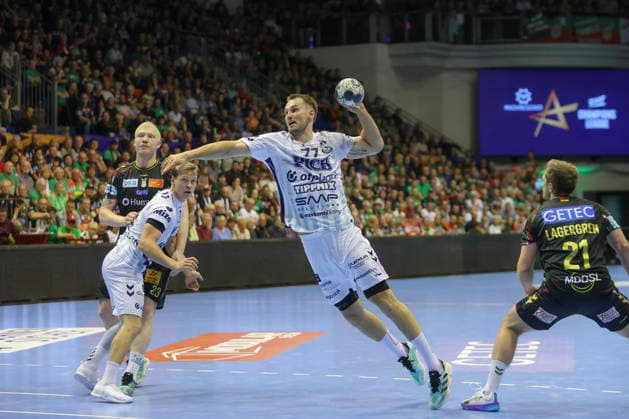 07 05 2026, xtgx, Handball, EHF Champions League 1 4 Final, SC Magdeburg Pick Szeged v l Magnus Rod Szeged, 77 throws goal, goal scorer, scores the goal Magdeburg