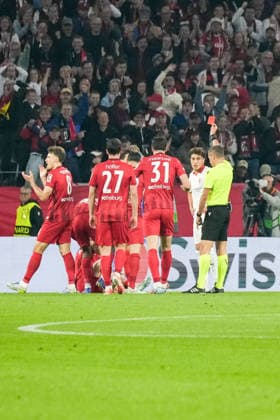 07 05 2026, xdaymx, Football UEFA Europa League, SC Freiburg Sporting Red Card for Mario Dorgeles SC Braga DFL DFB REGULATIONS PROHIBIT ANY USE OF PHOTOGRAPHS as IMAGE SEQUENCES and or QUASI VIDEO Freiburg